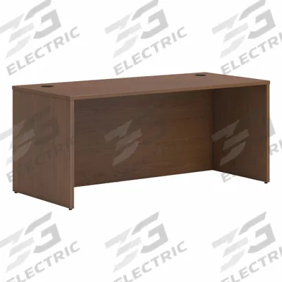 HON Desk Shell: Laminate, Sepia Walnut, 0 Pedestals, 0 Drawers, 66 in Overall Wd - Desk Shells