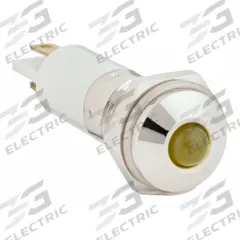 APPROVED VENDOR Raised Panel Light: 10 mm Panel Mounting Hole Dia, LED, Yellow, Raised Head, M10 (MPN 24M079). Key specifications — Brand: APPROVED VENDOR; Electrical Connection: 0.11 Male Quick Disconnect.