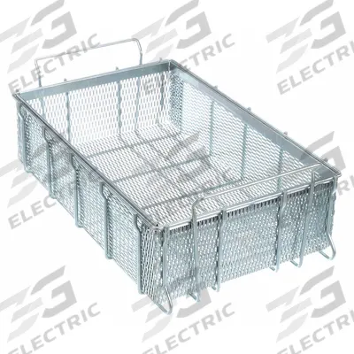 MARLIN STEEL WIRE PRODUCTS Parts Washer Basket: Rectangular, Stainless Steel, Silver - Rectangular Parts Washer Baskets