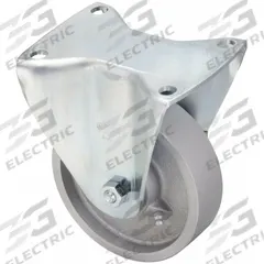 APPROVED VENDOR Plate Caster: Rigid, No Brake, 5 in Wheel Dia, 1 3/8 in Wheel Wd, Slot, Rectangle (MPN BH-G 125K-3). Key specifications — Wheel Bearing Type: Ball; Wheel/Tread Color: Silver; Brand: APPROVED VENDOR; Caster Type: Rigid.