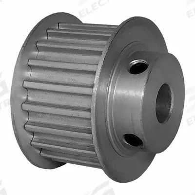 Dayton Timing Pulley: Curvilinear, Fixed, For 15 mm Belt Wd, 20 Teeth, 5 mm Pitch - HTD Section Fixed-Bore Timing Pulleys with Hub
