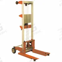WESCO Winch Lift: 400 lb, 22 1/2 in L x 4 in W Fork, 35 in L x 24 in W x 68 in H Overall Dim, Cable (MPN 273510). Key specifications — Width Across Forks: 20-7/8 in; Brand: WESCO.