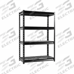 APPROVED VENDOR General Purpose Boltless Metal Shelving: Standalone, Extra Heavy Duty, 48 in x 24 in (MPN ATLAS482472-4H3000). Key specifications — Finish: Powder Coated; Maximum Post Load Capacity: 12000 lb; Decking Material: Steel; Color: Hammertone Finish; Beam Profile: Standard; Brand: APPROVED VENDOR; Duty Rating: Extra Heavy Duty; Side Panel: Open.