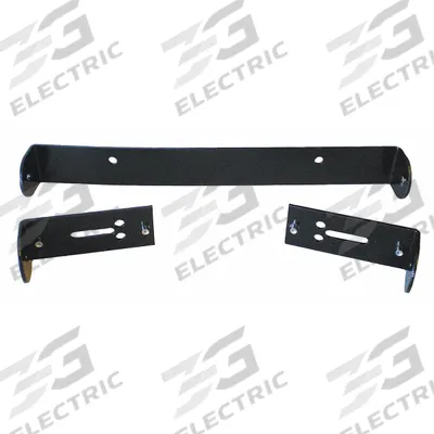 CODE 3 Plate Bracket: License Plate Bracket, Black, Aluminum, 1 1/2 in Lg - Vehicle Light Mounts & Brackets