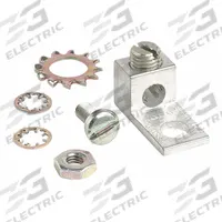 Grounding Lug Kit: Aluminum, 1 1/16 in Grounding Bar Lg, 1/2 in Grounding Bar Wd (MPN WGNDKT). Key specifications — Material: Aluminum; For Use With: NEMA 412C Enclosures; Ground Wire Included: No; Grounding Bar Holes and Size: 1/4 in; Includes: Assembly Hardware; Brand: HUBBELL-WIEGMANN.
