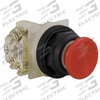 SCHNEIDER Mushroom Head Push Button: Non-Illuminated, Mushroom Head Profile, Non-Metallic - Mushroom-Head Push Buttons