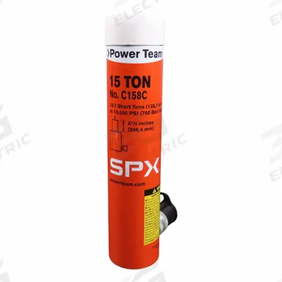POWER TEAM Hydraulic Cylinder: Single Acting, 15 ton Nominal Capacity, 8 in Nominal Stroke Lg - General Purpose Rams