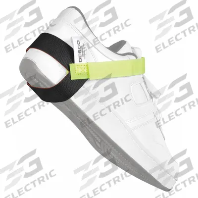 DESCO Heel Grounding Strap: Foot Grounder, Green, Stretch Fastening, Foot, Non-Marring - Heel Grounding Straps