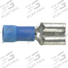 PANDUIT Wire Disconnect: Female Socket, Blue, Vinyl, Partial Coverage, 16 AWG – 14 AWG Wire Size (MPN DV14-250B-C). Key specifications — attr1307035: PANDUIT; attr1307036: DV14-250B-C.