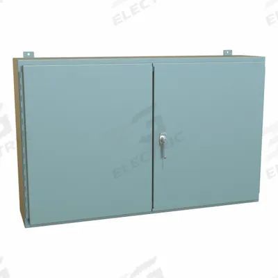 HAMMOND Electrical Enclosure: Steel, 30 in x 48 in x 10 in, NEMA 12, w/Panel, Solid Cover - Steel Dust-Tight Enclosures