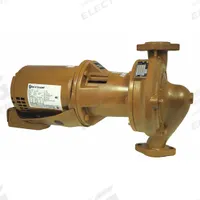 Circulating Pump: 3/4 hp HP, 208-230/460V AC, Bronze, 1, 180 gpm, 24 ft Max. Head, Inline (MPN 1EF056LF). Key specifications — Nameplate Voltage: 208-230/460V AC; Connection Type: Flange; Brand: BELL & GOSSETT; Includes Volute: Volute Included; System Type: Potable Water.