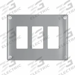LEGRAND Wall Plate: Decorator-Rocker, 3 Gang, Silver, Jumbo Size (MPN WSP63G2PS). Key specifications — Brand: LEGRAND; Material: Stainless Steel; Includes: Allen Head Screws.