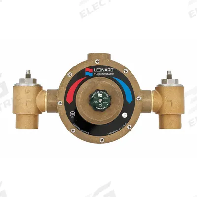 LEONARD VALVE Thermostatic Mixing Valve: 2 in Inlet Connection Size - Point-of-Source Mixing Valves