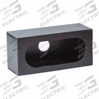 GROTE Oval Lamp Mounting Box: Steel, 8 1/4 in Lg, 3 1/8 in Ht, 3 7/8 in Wd (MPN 43100). Key specifications — Brand: GROTE; Material: Steel.