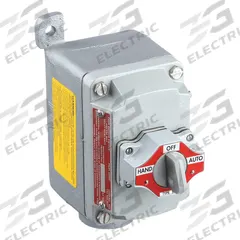 Selector Switch Control Station: 1 Gang, Selector Switch, 2NO/2NC, Hand/Off/Auto, 0 Pilot Lights (MPN EFDB110-102). Key specifications — Legend: Hand/Off/Auto; Action: Maintained; Contact Form: 2NO/2NC; Brand: APPLETON ELECTRIC; Operator Configuration Type: (1) Selector Switch.