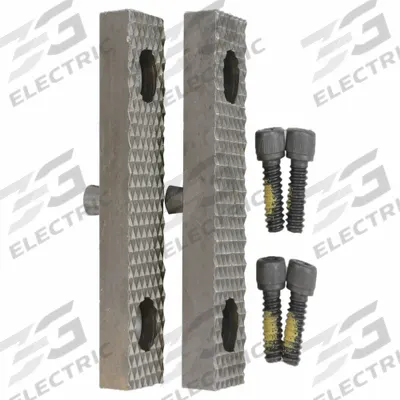 WILTON Serrated Jaw Inserts: Steel, For 3 in Vise Jaw Wd, (4) Screws - Screw-In Vise Jaw Caps