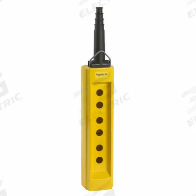 SCHNEIDER Pendant Enclosure: 6 Holes, 22 mm Operator Size - Pendants with Rubber Sleeve-Protected Cable Entries