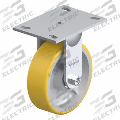 APPROVED VENDOR Plate Caster: Rigid, No Brake, Polyurethane, 4 in Wheel Dia, 2 in Wheel Wd, Slot (MPN P21R-UY040K-16). Key specifications — Wheel Bearing Type: Ball; Brand: APPROVED VENDOR; Caster Type: Rigid.