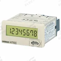 OMRON Electronic Counter: Totalizers, Front Panel Mounting, 1 in x 1 7/8 in, LCD, 1 in Overall Ht (MPN H7EC-N-B). Key specifications — Mounting Style: Flush; Standards: CSA C22.2 No. 14; Brand: OMRON; Manufacturer Part Number: H7EC-N-B.