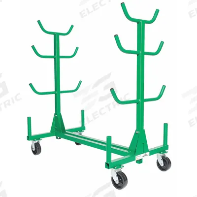 GREENLEE Bar and Pipe Truck: 1,000 lb, 58 1/2 in L x 34 in W x 63 1/2 in H Overall Dim. - Mobile Bar & Pipe Racks