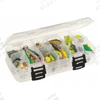 PLANO MOLDING Compartment Box: 6 1/4 in x 3 7/8 in x 2 in, Clear, 18 Compartments, 10 Adj Dividers (MPN 345023). Key specifications — ESD Conductive: Not Electrostatic Discharge Conductive; Color: Clear; Brand: PLANO MOLDING; Material: Plastic.