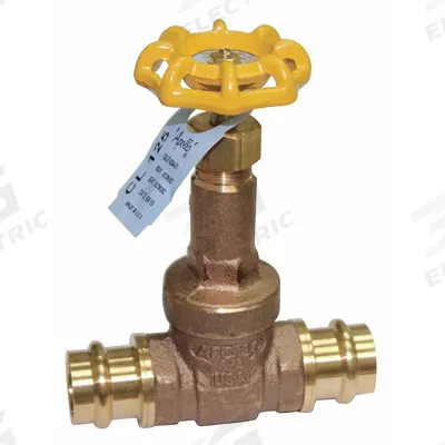 APOLLO Gate Valve: 3/4 in, Bronze, Rising, Press x Press, 200 psi CWP, Wheel - Rising Stem Bronze Gate Valves for Potable Water