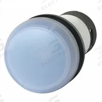 EATON Pilot Light Head: 22 mm Panel Mounting Hole Dia, White, Smooth, LED, M22 Series (MPN M22-L-W). Key specifications — Brand: EATON; Compatible Lamp Module Type: LED Module; Compatible with Series: M22.