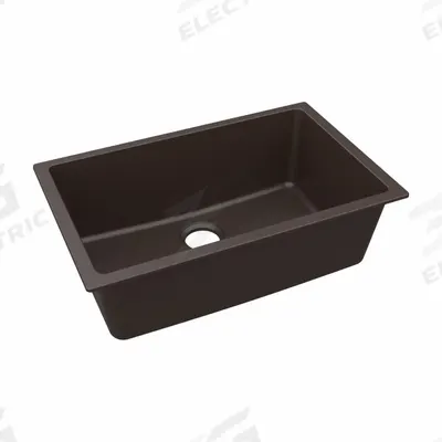 ELKAY Sink: 29 1/2 in Overall Lg, 18 3/4 in Overall Wd, 9 1/2 in Bowl Dp, 27 in Bowl Lg - One-Bowl Counter-Mounted Kitchen & Bar Sinks without Faucets