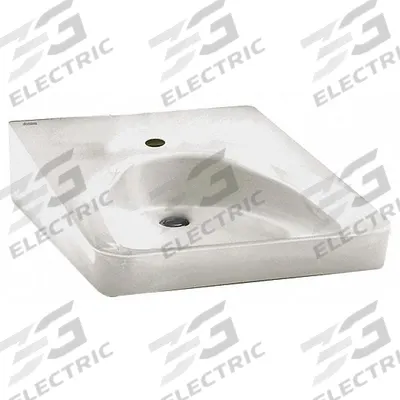 AMERICAN STANDARD Wheelchair Bathroom Sink: Wheelchair Users, White, Vitreous China - One-Station Wall-Mounted Bathroom Sinks without Faucets