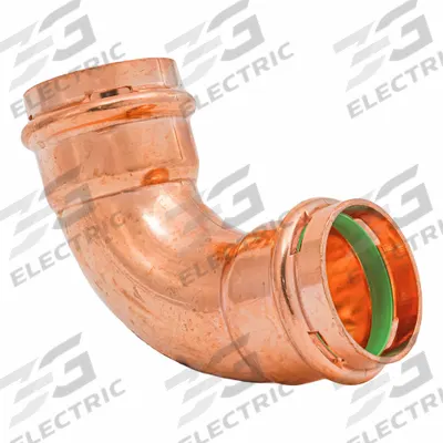 QUICKFITTING SUREPRESS Press Copper 90-Degree Elbow: 1 1/4 in CTS x 1 1/4 in CTS size - Plumbing Copper & Bronze Press Tube Fittings with Seal Window