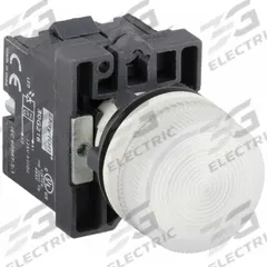 DAYTON Pilot Light: 22 mm Panel Mounting Size, White, LED, 120 V AC Max Volt Rating (Supply) (MPN 30G216). Key specifications — Series: Dayton; Brand: DAYTON; Includes Push-To-Test: No Push-To-Test Included.