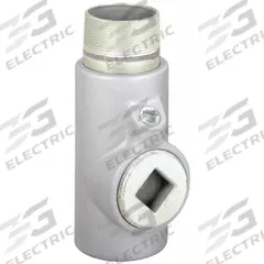 Sealing Fitting - Vertical and Horizontal: Iron, 4 in Trade Size, Male to Female (MPN EYM-400). Key specifications — Brand: APPLETON ELECTRIC; Connection Type: Threaded; Thread Gender: Male to Female; Ends - Hazardous Fittings: 4 in FNPT x 4 in MNPT; Material: Iron; Hazardous Location Rating: Class II, Division 1 and 2, Groups E, F, G; Thread Type: NPT; Standards: UL 886.