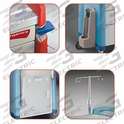 CAPSA HEALTHCARE Emergency Cart Accessories (MPN AM-EM-ACCPK1) - Side-Mount Accessories for Medical Carts