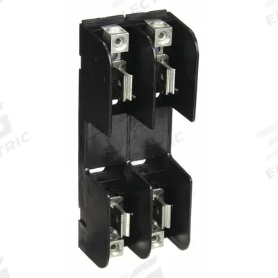 MERSEN Fuse Block: Open Block Design, 2 Pole, 250 V AC, Box Lug - Fuse Blocks for UL Class H & K Fuses