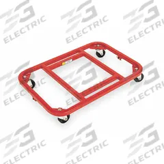 RAYMOND PRODUCTS General Purpose Dolly: 800 lb, Red, 26 in L x 16 in W x 5 in H Deck, (4) Swivel (MPN 1420). Key specifications — Brand: RAYMOND PRODUCTS; Color: Red; Caster/Wheel Configuration: (4) Swivel; Lip Type: Flush; With Tow Eye: No.
