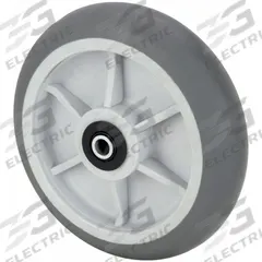 APPROVED VENDOR Caster Wheel: 6 in Wheel Dia., 2 in Wheel Wd, Rubber, 450 lb Load Rating, Plastic (MPN 2RZJ1). Key specifications — Wheel Core Material: Plastic; Wheel/Tread Color: Gray; Brand: APPROVED VENDOR.
