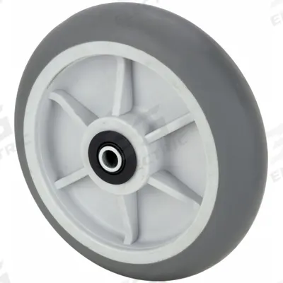 APPROVED VENDOR Caster Wheel: 6 in Wheel Dia., 2 in Wheel Wd, Rubber, 450 lb Load Rating - Nonmarking Rubber Tread on Plastic Core Wheels