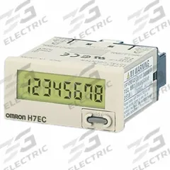 OMRON Electronic Counter: Totalizers, Front Panel Mounting, 1 in x 1 7/8 in, LCD, 1 in Overall Ht (MPN H7EC-N). Key specifications — Mounting Style: Flush; Standards: UL 863; Brand: OMRON; Manufacturer Part Number: H7EC-N.