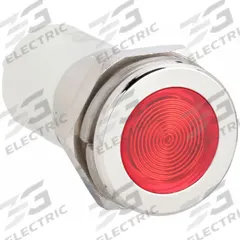 APPROVED VENDOR Flush Panel Light: 16 mm Panel Mounting Hole Dia, LED, Red, Flush Head, H16 (MPN 24M168). Key specifications — Brand: APPROVED VENDOR; Electrical Connection: 0.11 Male Quick Disconnect.