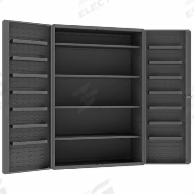 DURHAM MFG Bin Cabinet: 48 in x 24 in 72 in, 16 Shelves, 0 Bins, Deep Box, 14 ga Panel - Customizable Bin Cabinets with Shelves