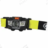 RAILHEAD GEAR Headlamp: 200 lm Max. Brightness, 10 hr Max Run Time, 50 m Max Beam, 2 Light Outputs (MPN KE-HL100). Key specifications — Brand: RAILHEAD GEAR; Battery: Includes 3 AAA.