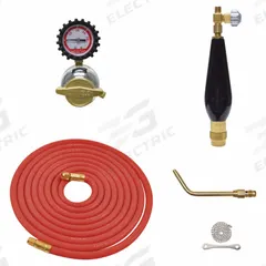 UNIWELD Torch Kit: Soft Flame, CGA-520, External Lighter, Soft Flame Series, Torch Kit (MPN K37). Key specifications — Kit Series: Soft Flame; Flame Type: Soft; Compatible Fuel Cylinder Size: B; Included Acetylene Regulator CGA Number: CGA-520; Included Tip Manufacturer Part Number: S23; Connection Type: Threaded; Manufacturer Part Number: K37; Brand: UNIWELD.