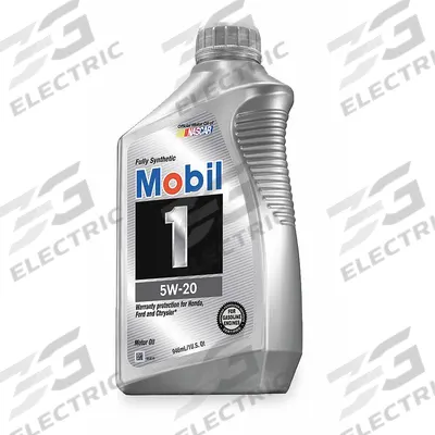 MOBIL Engine Oil: Synthetic, 1 qt Size, Bottle, 5W-20 - Gasoline Engine Oil