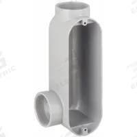 Conduit Outlet Body: Aluminum, 2 in Trade Size, LL Body, 67 cu in Body Capacity, Threaded Hub (MPN LL200). Key specifications — Finish: Powder Coated; For Use With: RMC; Brand: RACO; Hub Style: Threaded.