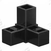 3-Way Corner Connector: 2 1/8 in x 2 1/8 in, Nylon, Unfinished, Black, 3-Way Corner Connector (MPN 9250). Key specifications — Finish: Unfinished; Material: Nylon; Brand: 80/20; Product Type: 3-Way Corner Connector.