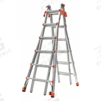 LITTLE GIANT Combination Ladder: 6 Configurations, Aluminum, 300 lb Load Capacity, 50 lb Wt (MPN 15426-001). Key specifications — Brand: LITTLE GIANT; Included Features: Trestle Brackets.