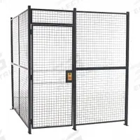 WIRECRAFTERS Woven Partition Cage: 16 ft W x 16 ft D 8 ft H, Gray, 2 Sides, Enamel (MPN 161682). Key specifications — attr1283235: Yes; attr1283272: WIRECRAFTERS; attr1283267: Woven; attr1283268: Complete Wire Security Cages; attr1283246: Keyed Different Cylinder; attr1283240: Out; attr1283243: Yes; attr1283245: Hinged.