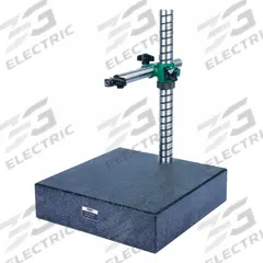 INSIZE Indicator/Comparator Stand: 16-21/32 in x 11.81 in x 2.953 in, Smooth Anvil, Granite Base (MPN 6867-250E). Key specifications — attr1183835: 6867-250E; attr1183837: INSIZE; attr1183838: Dust Cover; attr1183846: Fine Adjust Top (FAT); attr1183840: 11.811 in x 11.811 in x 2.953 in.