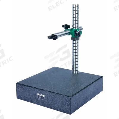 INSIZE Indicator/Comparator Stand: 16-21/32 in x 11.81 in x 2.953 in, Smooth Anvil - Granite Base Indicator Stands