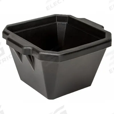 GLOBE SCIENTIFIC Ice Bucket with Lid: 1 L Capacity, Rectangular, Polyurethane Foam, Black - Ice Buckets & Pans